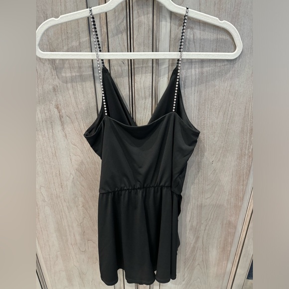Nordstrom TopShop Rhinestone Strap Romper Small Size 2 - Picture 5 of 6